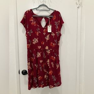 NWT Lucky Brand red floral dress